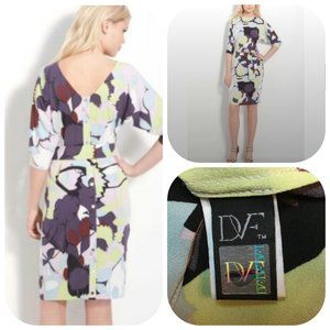 Diane von Furstenberg DVF Multi Floral Silk Dress